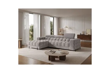 Hjørnesofa Eltap Felro 285x181x93 cm - Sola 04, Grå, Venstre - Møbler - Sofaer - Sovesofaer - Sovesofa divan