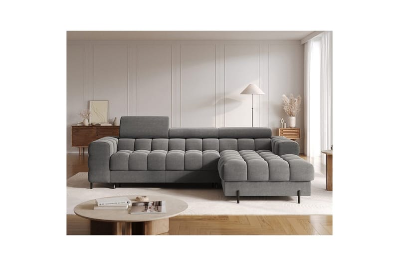 Hjørnesofa Eltap Felro 285x181x93 cm - Sola 06, Mørk Grå, Høyre - Møbler - Sofaer - Sovesofaer - Sovesofa divan