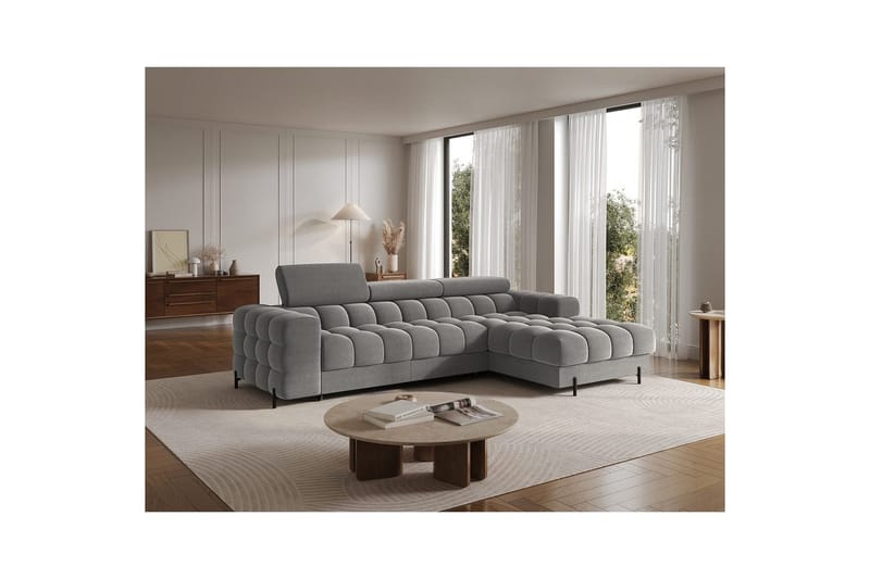 Hjørnesofa Eltap Felro 285x181x93 cm - Sola 06, Mørk Grå, Høyre - Møbler - Sofaer - Sovesofaer - Sovesofa divan