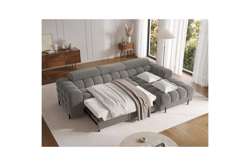 Hjørnesofa Eltap Felro 285x181x93 cm - Sola 06, Mørk Grå, Høyre - Møbler - Sofaer - Sovesofaer - Sovesofa divan