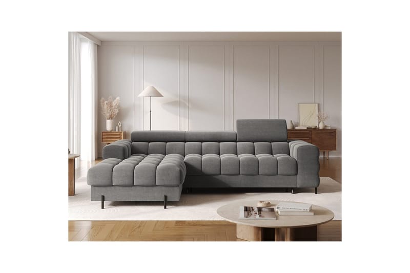 Hjørnesofa Eltap Felro 285x181x93 cm - Sola 06, Mørk Grå, Venstre - Møbler - Sofaer - Sovesofaer - Sovesofa divan