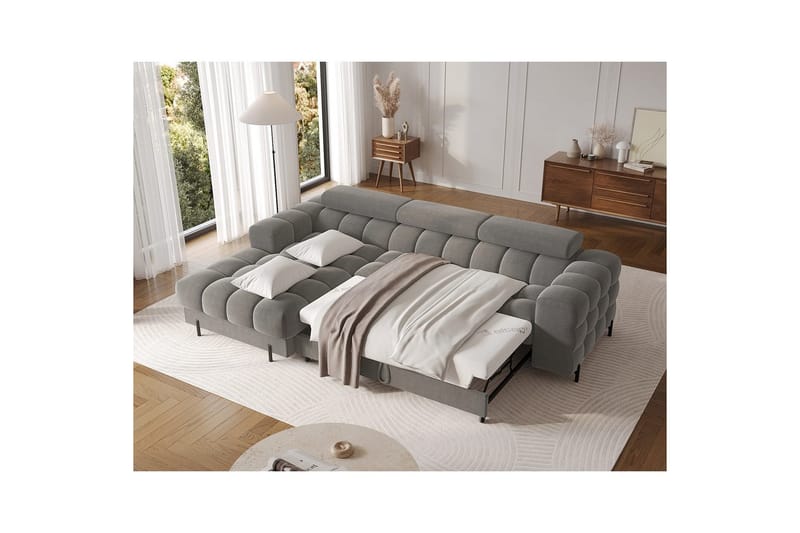Hjørnesofa Eltap Felro 285x181x93 cm - Sola 06, Mørk Grå, Venstre - Møbler - Sofaer - Sovesofaer - Sovesofa divan