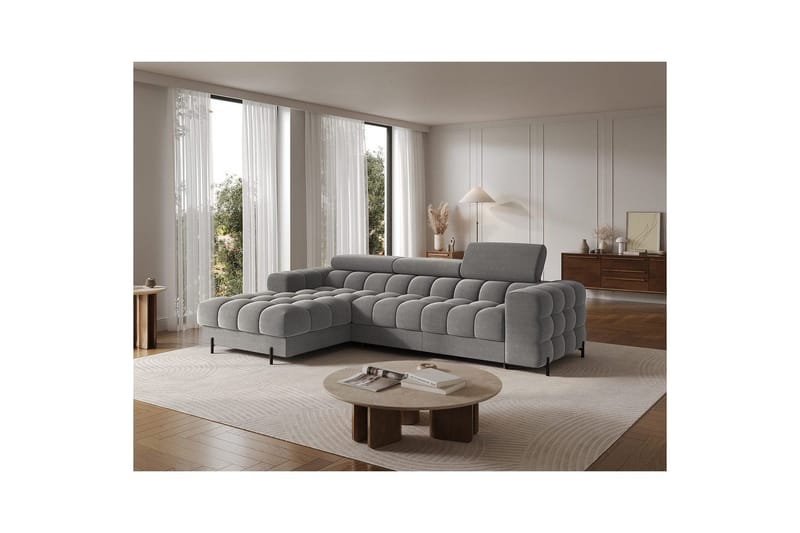 Hjørnesofa Eltap Felro 285x181x93 cm - Sola 06, Mørk Grå, Venstre - Møbler - Sofaer - Sovesofaer - Sovesofa divan
