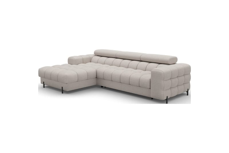 Hj ørnesofa Eltap Felro 285x181x93 cm - Sola 18, Beige, Venstre - Møbler - Sofaer - Sovesofaer - Sovesofa divan