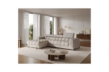 Hjørnesofa Eltap Felro 285x181x93 cm - Sola 18, Beige, Venstre - Møbler - Sofaer - Sovesofaer - Sovesofa divan