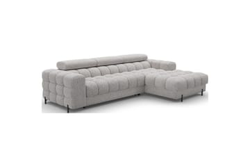 Hjørnesofa Eltap Felro 285x181x93 cm - Pellerito 20, Grå, Høyre - Møbler - Sofaer - Sovesofaer - Sovesofa divan