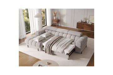 Hjørnesofa Eltap Felro 285x181x93 cm - Pellerito 20, Grå, Venstre - Møbler - Sofaer - Sovesofaer - Sovesofa divan