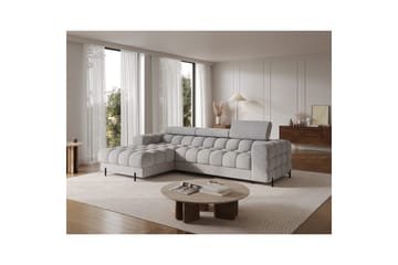 Hjørnesofa Eltap Felro 285x181x93 cm - Pellerito 03, Grå, Venstre - Møbler - Sofaer - Sovesofaer - Sovesofa divan