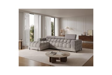 Hjørnesofa Eltap Felro 285x181x93 cm - Pellerito 20, Grå, Venstre - Møbler - Sofaer - Sovesofaer - Sovesofa divan