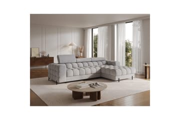 Hjørnesofa Eltap Felro 285x181x93 cm - Pellerito 03, Grå, Høyre - Møbler - Sofaer - Sovesofaer - Sovesofa divan