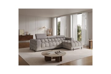 Hjørnesofa Eltap Felro 285x181x93 cm - Pellerito 20, Grå, Høyre - Møbler - Sofaer - Sovesofaer - Sovesofa divan