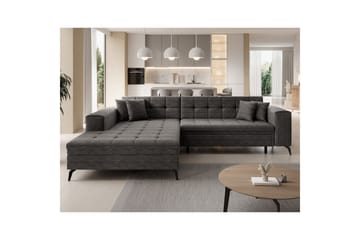 Hjørnesofa Eltap Solange 292x196x84 cm - Berlin 01, Grå, Venstre - Møbler - Sofaer - Sovesofaer - Sovesofa divan