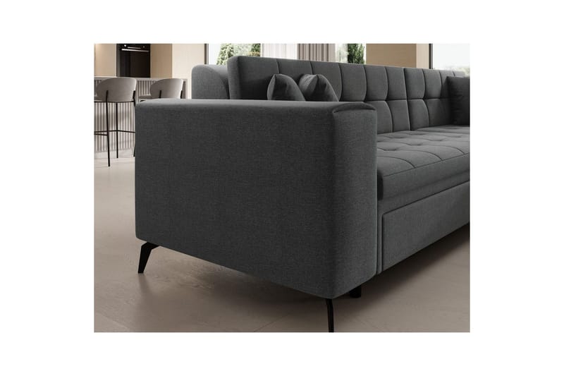 Hjørnesofa Eltap Solange 292x196x84 cm - Inari 96, Mørk grå, Høyre - Møbler - Sofaer - Sovesofaer - Sovesofa divan