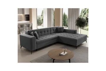 Hjørnesofa Eltap Solange 292x196x84 cm - Inari 96, Mørk grå, Høyre - Møbler - Sofaer - Sovesofaer - Sovesofa divan