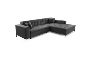 Hjørnesofa Eltap Solange 292x196x84 cm - Inari 96, Mørk grå, Høyre - Møbler - Sofaer - Sovesofaer - Sovesofa divan