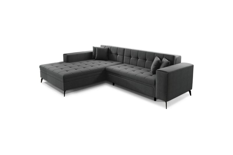 Hjørnesofa Eltap Solange 292x196x84 cm - Inari 96, Mørk grå, Venstre - Møbler - Sofaer - Sovesofaer - Sovesofa divan