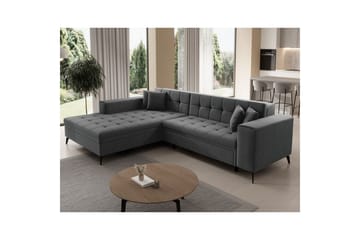 Hjørnesofa Eltap Solange 292x196x84 cm - Inari 96, Mørk grå, Venstre - Møbler - Sofaer - Sovesofaer - Sovesofa divan