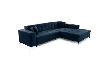 Hjørnesofa Eltap Solange 292x196x84 cm - Monolith 77, Mørk Blå, Høyre - Møbler - Sofaer - Sovesofaer - Sovesofa divan