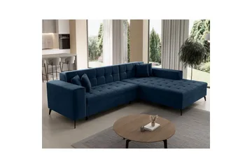 Hjørnesofa Eltap Solange 292x196x84 cm - Monolith 77, Mørk Blå, Høyre - Møbler - Sofaer - Sovesofaer - Sovesofa divan
