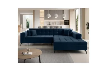 Hjørnesofa Eltap Solange 292x196x84 cm - Monolith 77, Mørk Blå, Høyre - Møbler - Sofaer - Sovesofaer - Sovesofa divan