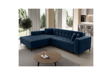 Hjørnesofa Eltap Solange 292x196x84 cm - Monolith 77, Mørk Blå, Venstre - Møbler - Sofaer - Sovesofaer - Sovesofa divan