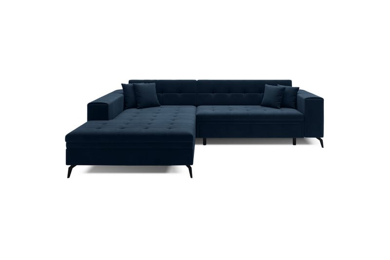Hjørnesofa Eltap Solange 292x196x84 cm - Monolith 77, Mørk Blå, Venstre - Møbler - Sofaer - Sovesofaer - Sovesofa divan