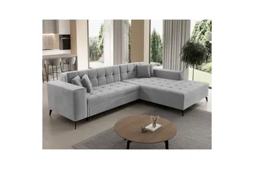 Hjørnesofa Eltap Solange 292x196x84 cm - Monolith 84, Grå, Høyre - Møbler - Sofaer - Sovesofaer - Sovesofa divan