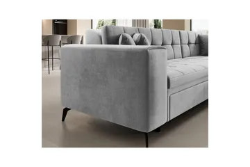 Hjørnesofa Eltap Solange 292x196x84 cm - Monolith 84, Grå, Høyre - Møbler - Sofaer - Sovesofaer - Sovesofa divan