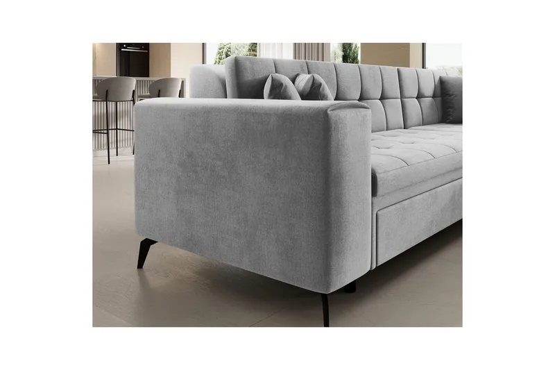 Hjørnesofa Eltap Solange 292x196x84 cm - Monolith 84, Grå, Høyre - Møbler - Sofaer - Sovesofaer - Sovesofa divan