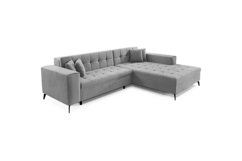 Hjørnesofa Eltap Solange 292x196x84 cm - Monolith 84, Grå, Høyre - Møbler - Sofaer - Sovesofaer - Sovesofa divan