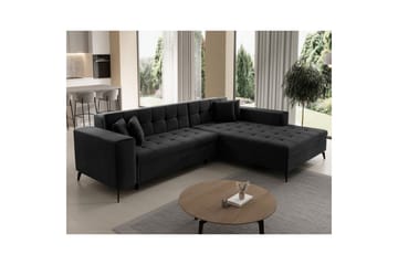 Hjørnesofa Eltap Solange 292x196x84 cm - Monolith 97, Mørk Grå, Høyre - Møbler - Sofaer - Sovesofaer - Sovesofa divan