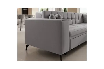 Hjørnesofa Eltap Solange 292x196x84 cm - Omega 02, Grå, Høyre - Møbler - Sofaer - Sovesofaer - Sovesofa divan