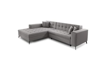 Hjørnesofa Eltap Solange 292x196x84 cm - Omega 02, Grå, Venstre - Møbler - Sofaer - Sovesofaer - Sovesofa divan
