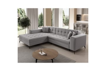 Hjørnesofa Eltap Solange 292x196x84 cm - Omega 02, Grå, Venstre - Møbler - Sofaer - Sovesofaer - Sovesofa divan
