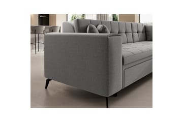 Hjørnesofa Eltap Solange 292x196x84 cm - Omega 13, Grå, Høyre - Møbler - Sofaer - Sovesofaer - Sovesofa divan