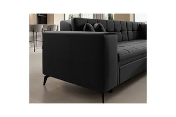 Hjørnesofa Eltap Solange 292x196x84 cm - Sawana 14, Svart, Høyre - Møbler - Sofaer - Sovesofaer - Sovesofa divan