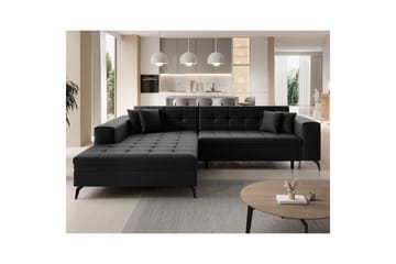 Hjørnesofa Eltap Solange 292x196x84 cm - Sawana 14, Svart, Venstre - Møbler - Sofaer - Sovesofaer - Sovesofa divan