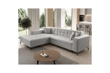 Hjørnesofa Eltap Solange 292x196x84 cm - Trekk 02, Beige, Venstre - Møbler - Sofaer - Sovesofaer - Sovesofa divan