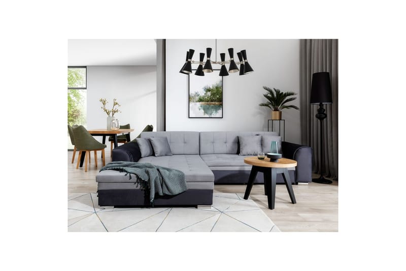 Hjørnesofa Eltap Sorento 296x194x78 cm - Monolith 84, Monolith 97, Grå, Venstre - Møbler - Sofaer - Sovesofaer - Sovesofa divan