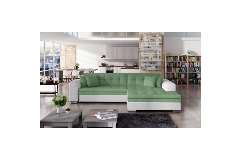Hjørnesofa Eltap Sorento 296x194x78 cm, Soro 34, Soft 17, Grønn, Høyre