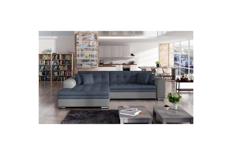 Hjørnesofa Eltap Sorento 296x194x78 cm, Soro 76, Soft 29, Blå, Venstre