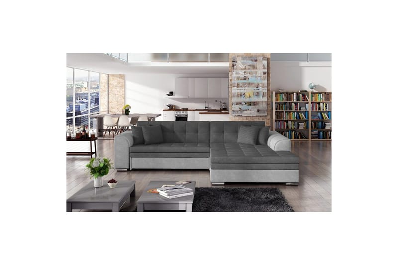 Hjørnesofa Eltap Sorento 296x194x78 cm - Soro 93, Soro 83, Mørk Grå, Høyre - Møbler - Sofaer - Sovesofaer - Sovesofa divan