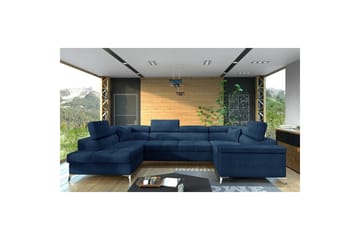 Hjørnesofa Eltap Thiago 342x208x88 cm - Monolith 77, Blå, Venstre - Møbler - Sofaer - Sovesofaer - Hjørnesovesofa