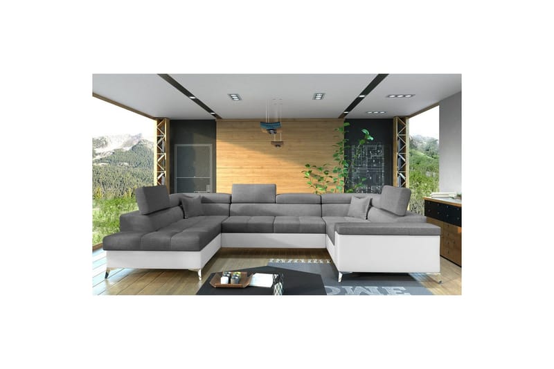 Hjørnesofa Eltap Thiago 342x208x88 cm, Sawana 05, Soft 17, Grå, Venstre