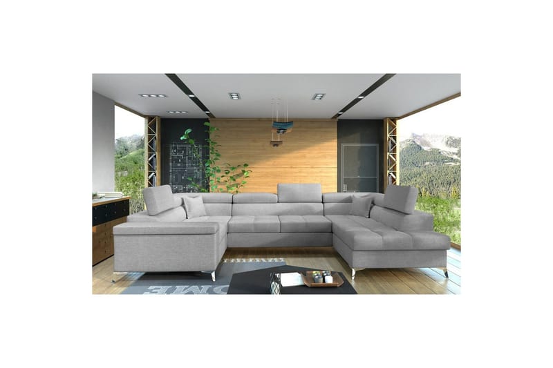 Hjørnesofa Eltap Thiago 342x208x88 cm, Sawana 21, Grå, Høyre