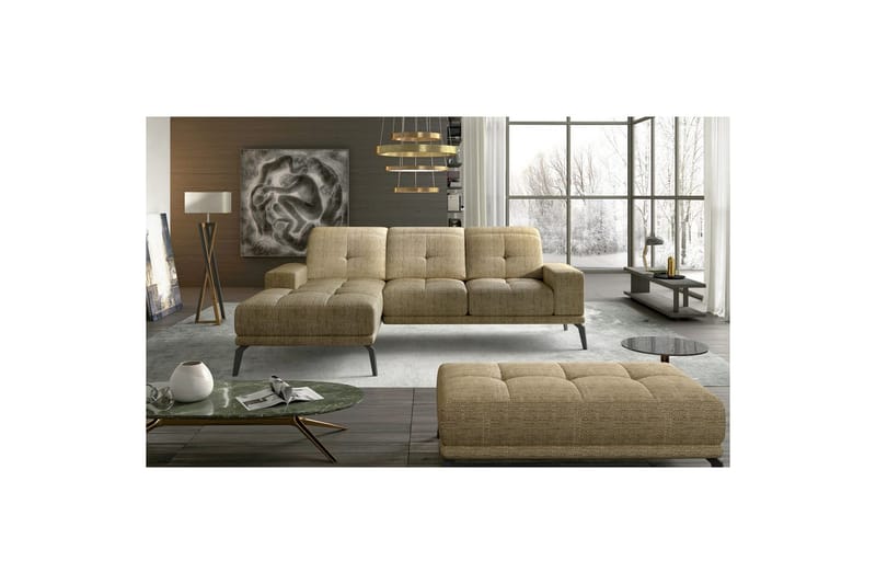 Hjørnesofa Eltap Torrense 265x175x98 cm, Berlin 03, Beige, Venstre