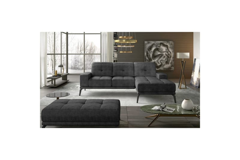Hjørnesofa Eltap Torrense 265x175x98 cm - Dora 95, Grå, Høyre - Møbler - Sofaer - Sovesofaer - Sovesofa divan