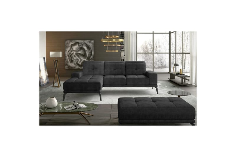 Hjørnesofa Eltap Torrense 265x175x98 cm - Dora 96, Grå, Venstre - Møbler - Sofaer - Sovesofaer - Sovesofa divan