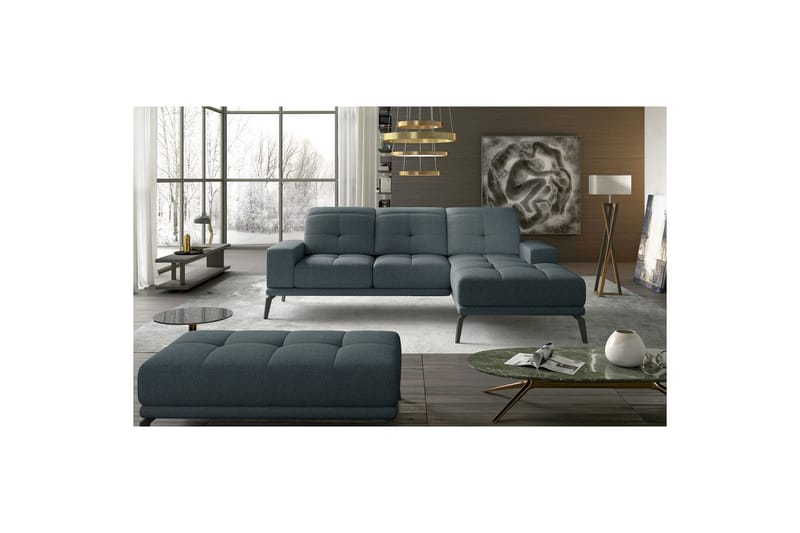 Hjørnesofa Eltap Torrense 265x175x98 cm, Grande 75, Blå, Høyre