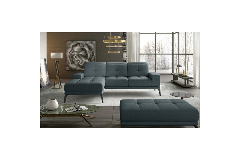 Hjørnesofa Eltap Torrense 265x175x98 cm - Grande 75, Blå, Venstre - Møbler - Sofaer - Sovesofaer - Sovesofa divan